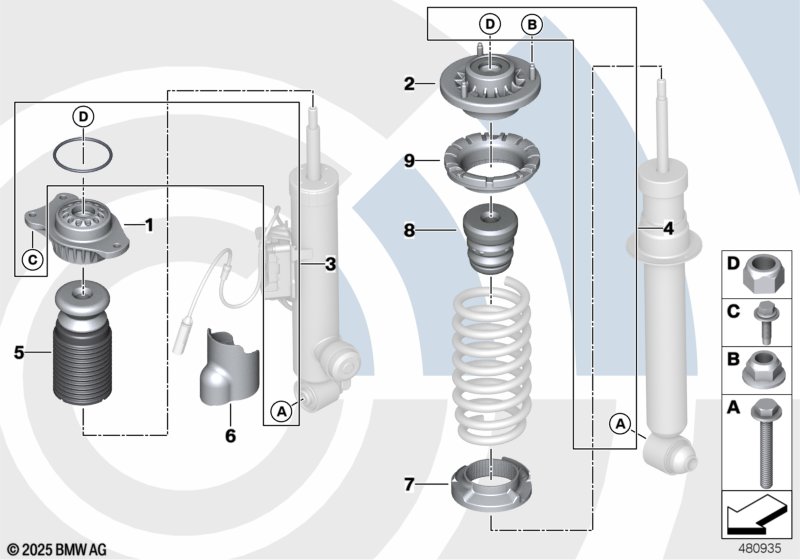 F07 GT/F11 Верхняя опора амортизационной стойки