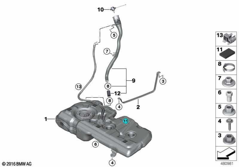 Топливный бак/дополнительные элементы