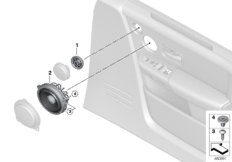 Детали динамика в двери Пд