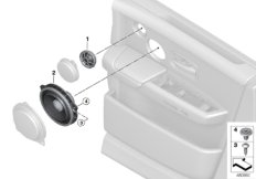 Детали динамика в двери Зд