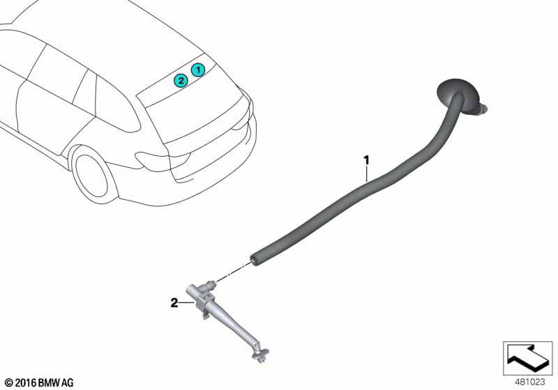 Детали омывателя заднего стекла