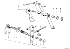 Привод педали акселератора/блокир.рычаг