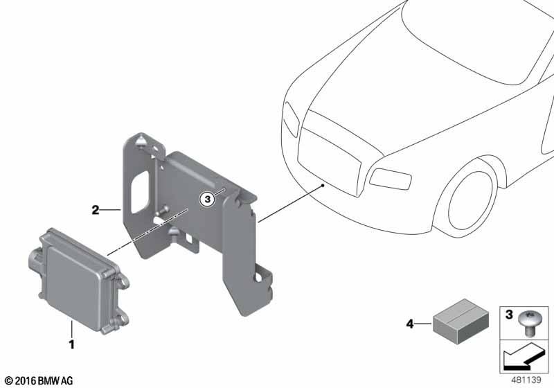 Передний радиолокац. датчик дальн. диапазона -G