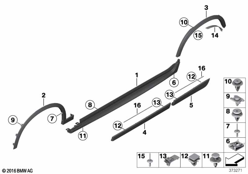 Накладка арки колеса П Пд