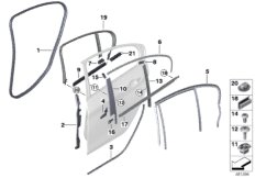 Накладки и уплотнения двери Зд