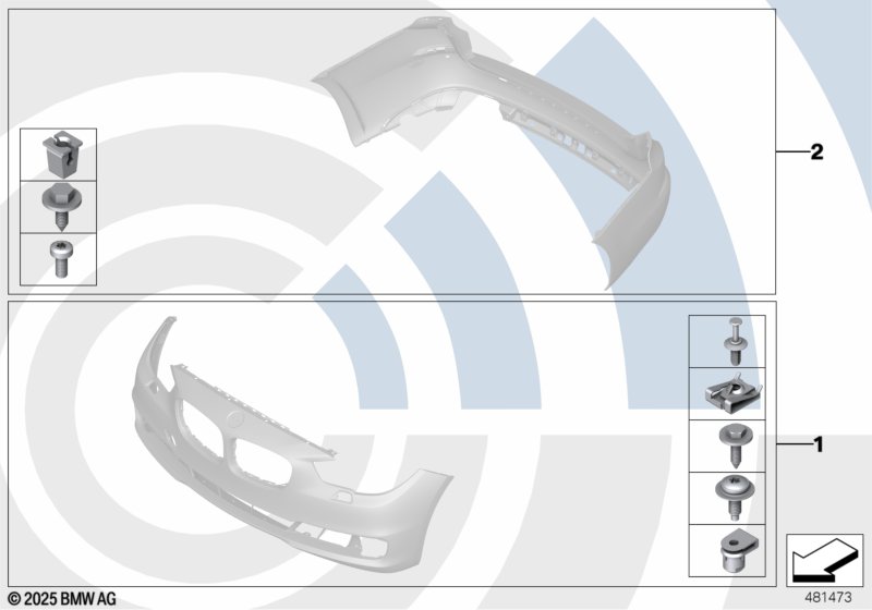 Монтажный комплект бампера
