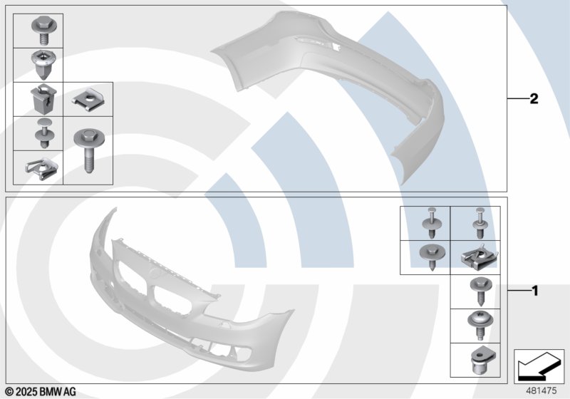 Монтажный комплект бампера