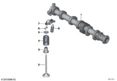 Распредвал управления выпускн.клапанами