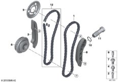 Приводная цепь механ.газораспред. Вх