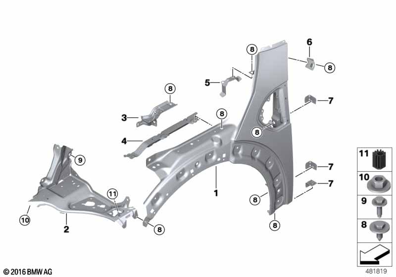 F60 крыло левое