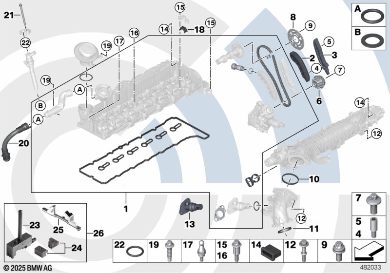 N57N Ремкомплект открытой приводной цепи Вх