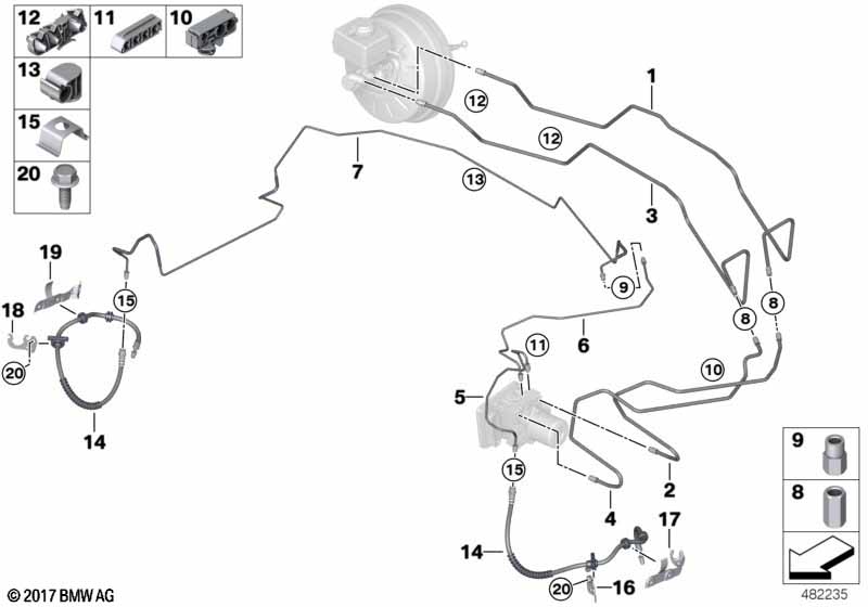 Трубопровод тормозного привода Пд