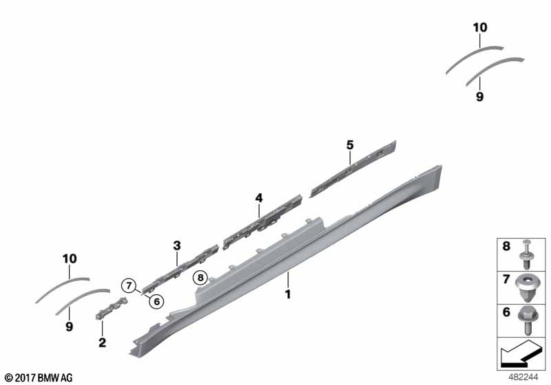 Накладка M порог / арка колеса