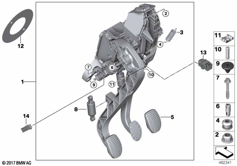Педальный механизм для а/м с МКПП