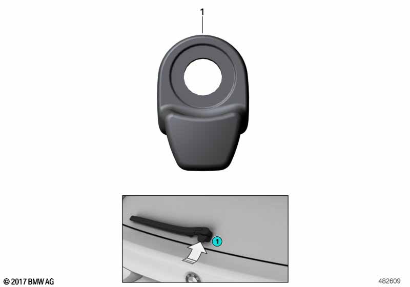 Клавиша управления задним стеклом