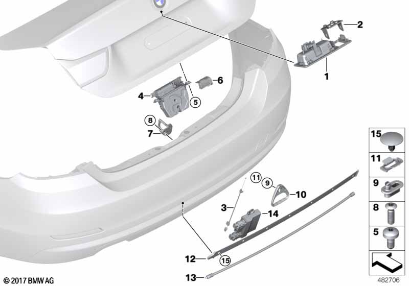 Система замков багажной двери