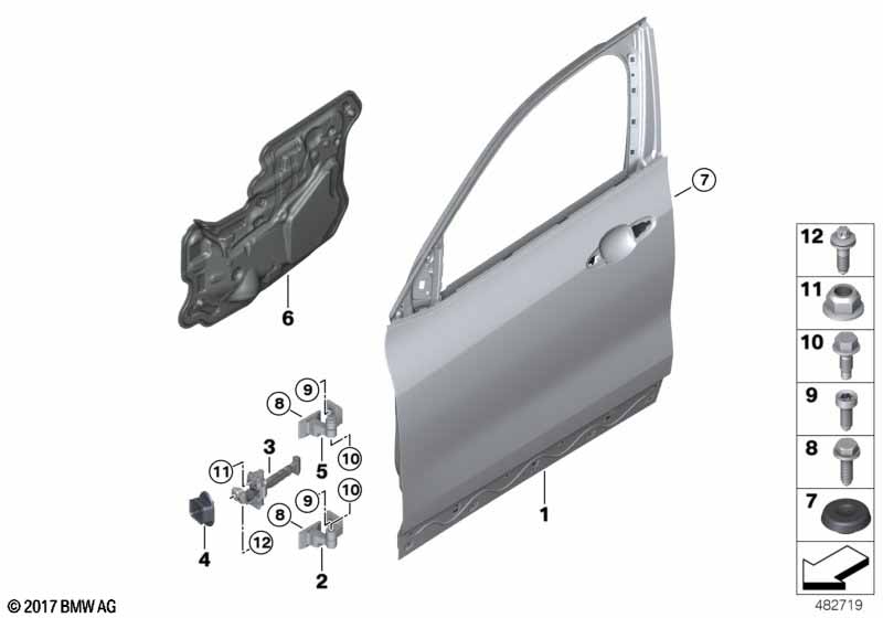 Дверь Пд, петли/ограничитель двери