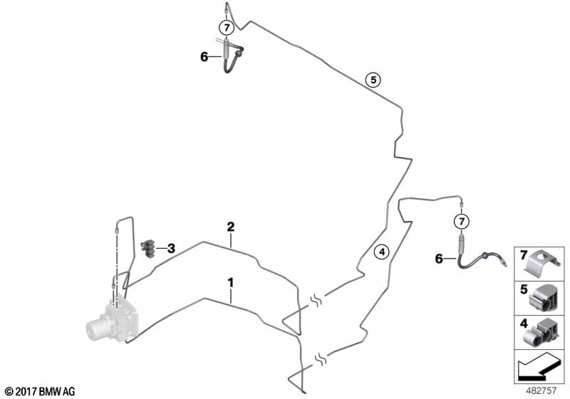 Трубопровод тормозного привода Зд