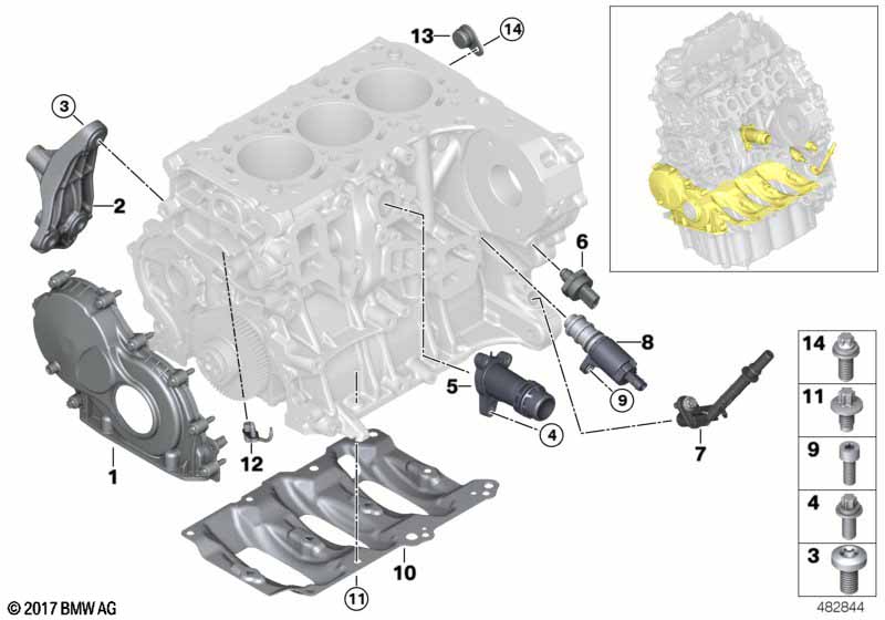 Блок цилиндров/дополнительные элементы