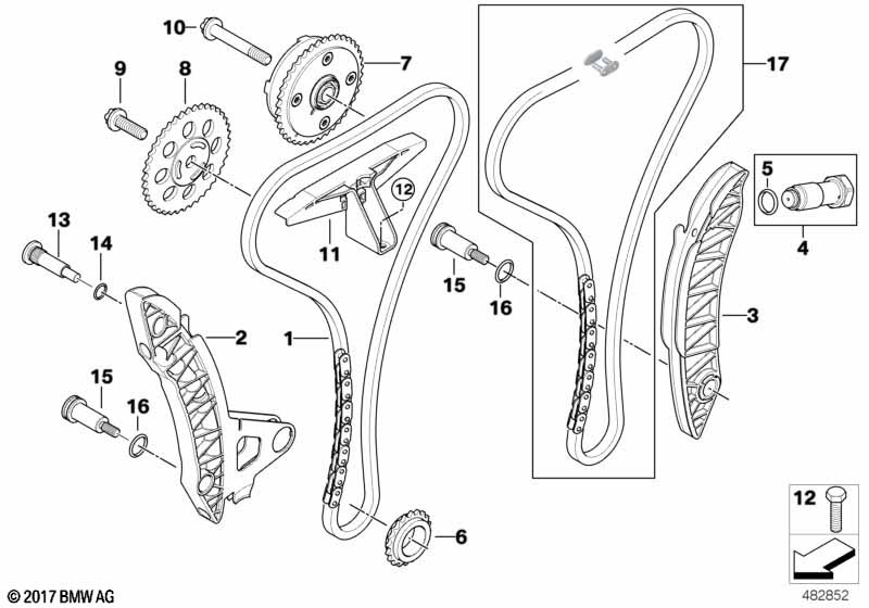 Приводная цепь механ.газораспределения