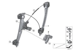 Механизм перемещения стекла двери Пд
