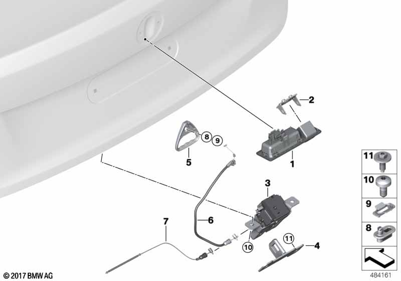 Система замков багажной двери