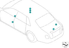 Различные предупреждающие таблички сзади