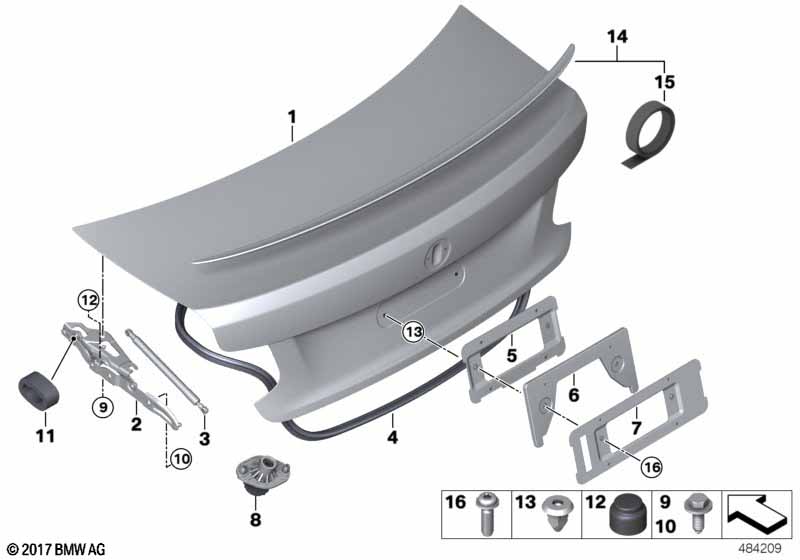 F22/F87 крышка багажника