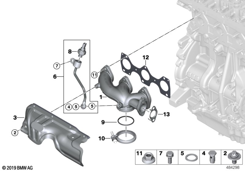 Выпускной коллектор-рециркуляция ОГ