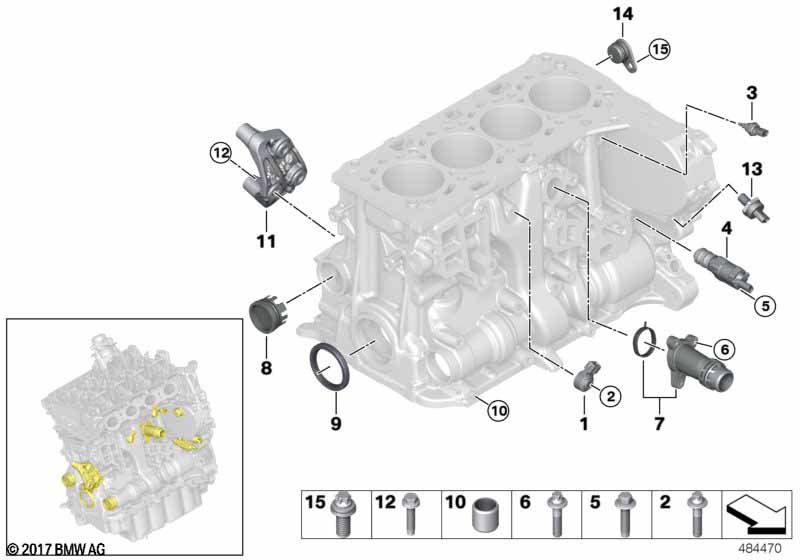 Блок цилиндров/дополнительные элементы