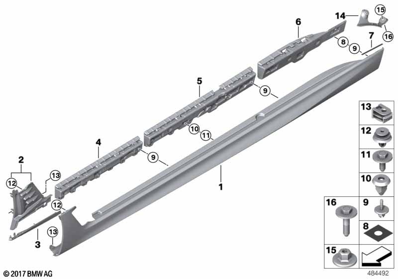 Накладка M порог / арка колеса