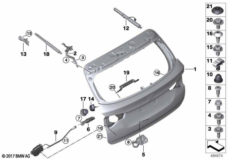 G01/F97 крышка багажника