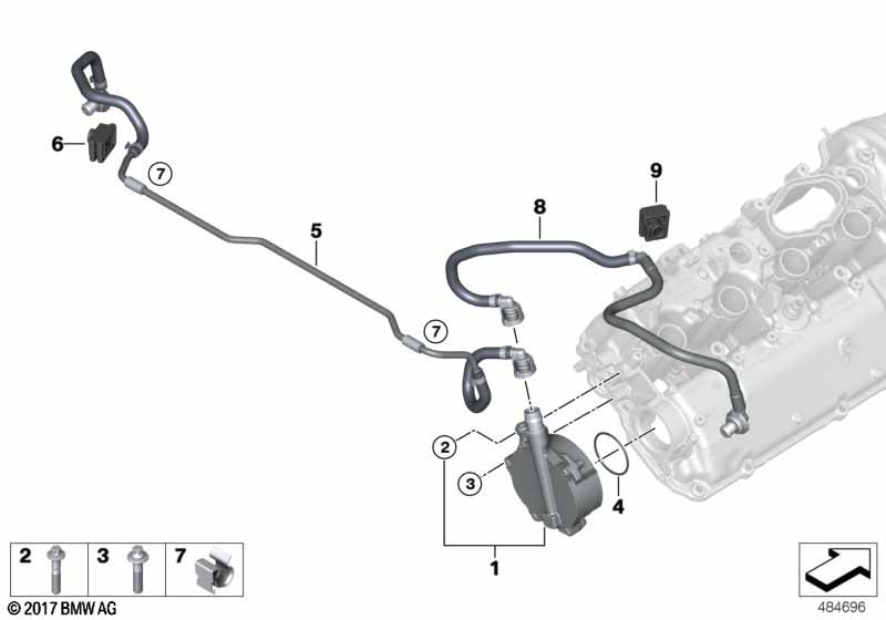 Вакуумный насос с трубопроводом