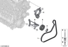 Ременный привод водяной помпы/генератора