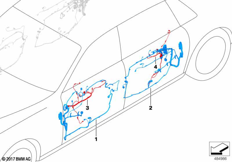 Жгуты проводов двери