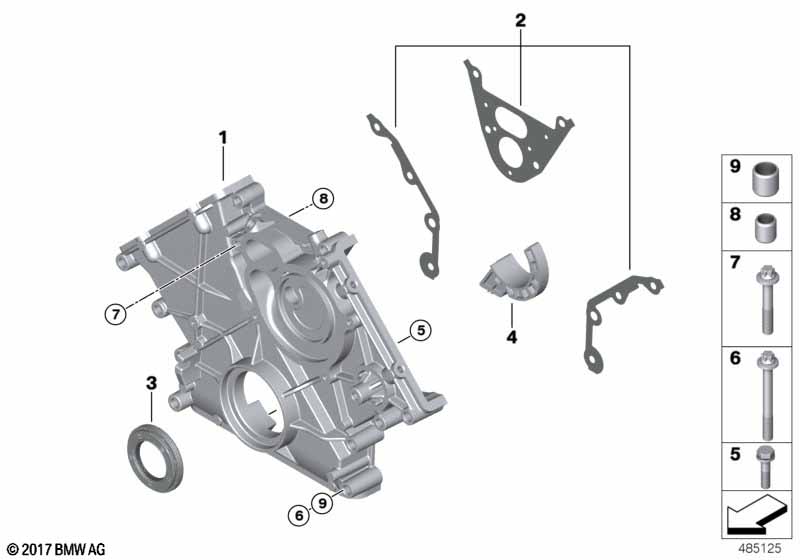 S63 крышка блока ГРМ