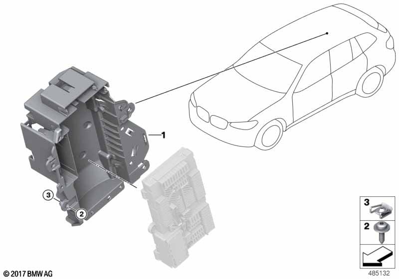 Держатель блоков в багажном отделении