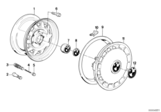 Колесный диск стальной, дизайн 1