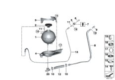 Расширит.бачок/трубопроводы/датчик давл.
