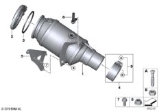 Катализатор/передний доп.глушитель