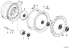Колесный диск стальной, дизайн 1