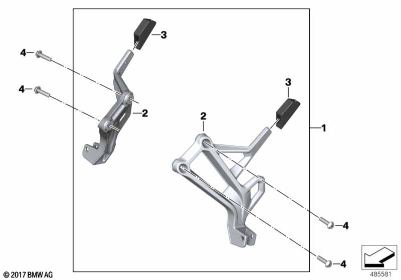 Кронштейн телескопического кофра