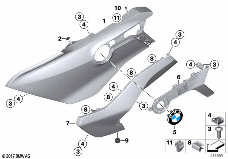 Кузовной винт без буртика