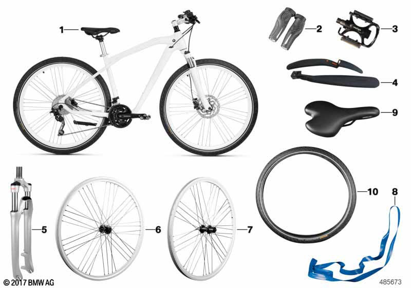 BMW зап.части-Cruise Bike белый 2412308