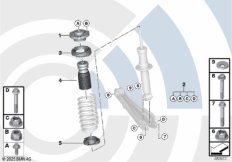 Монт.комплект верхн.опора аморт.стойки