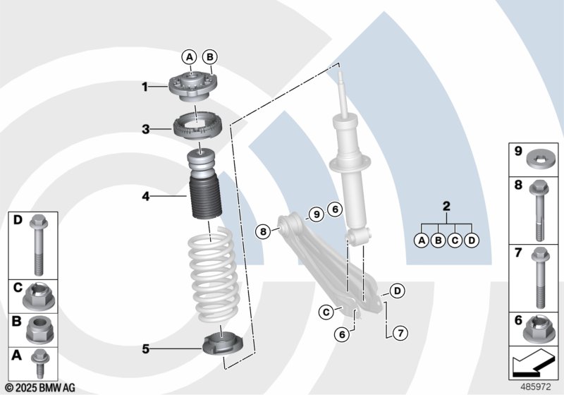 Монт.комплект верхн.опора аморт.стойки