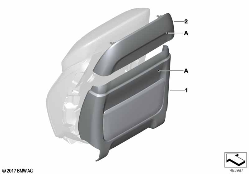 Инд.задн.панель сиденья пов.комф.кожа