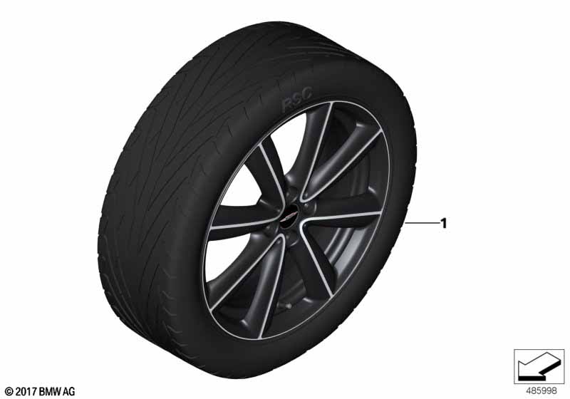 JCW кол.с л/с д.V-обр.спицы R133 - 18"