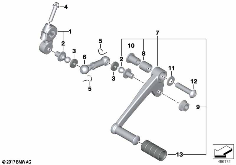 Наружные детали механизма ПП/рычаг ПП