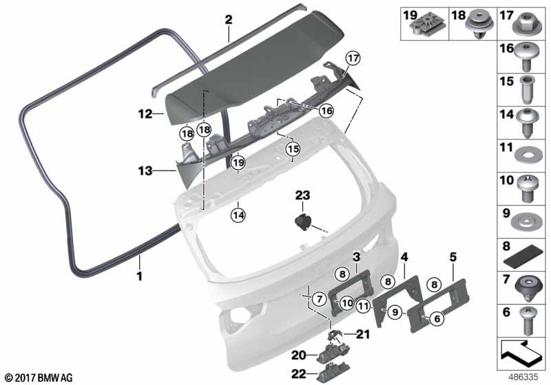 Багажная дверь, дополнительные элементы